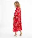 Robe à manches 34 imprimée en viscose femme [MISSING]